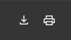Preview of download and print icons in PDF